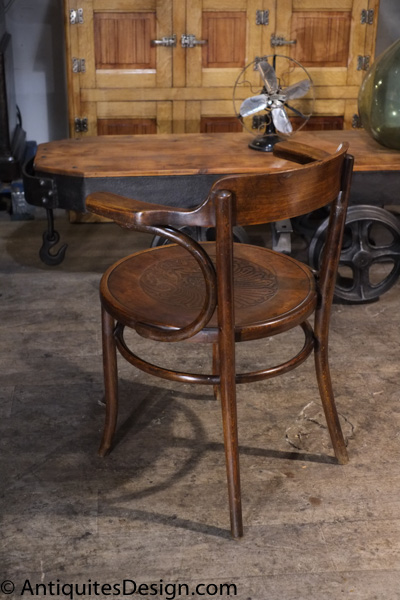 fauteuil thonet ancien bois courbe 1900 de cafe